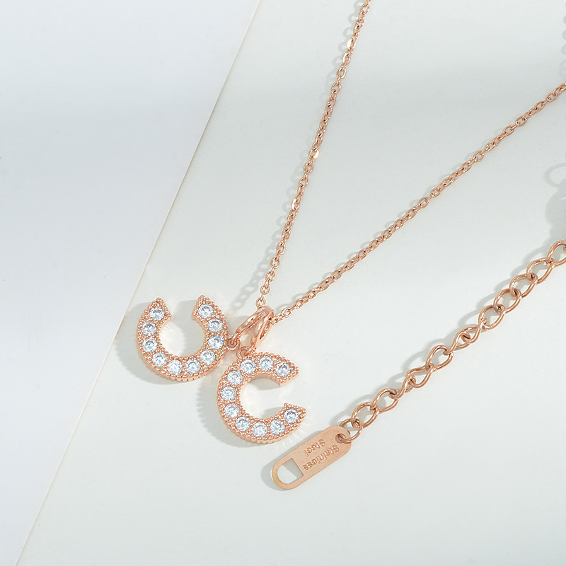 Designer necklace Fashionable gold-plated necklace, women's zircon shell collarbone chain Necklace for women free shipping Valentine's Day g