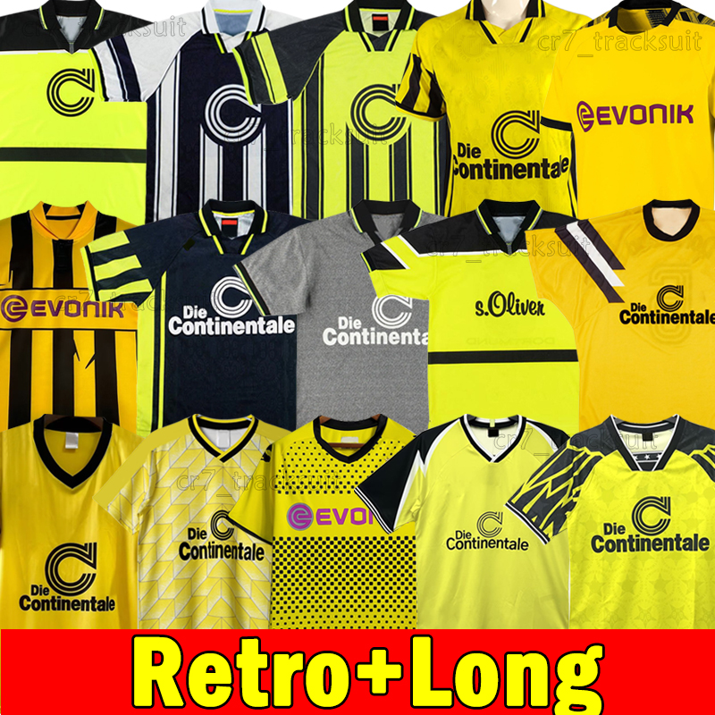 Retro Dortmunds REUS Soccer Jerseys 2019 20 LEWANDOWSKI REUS 2013 11 Football Shirts 1998 96 94 HUMMELS HERRLICH BOBIC 1999 MOLLER 1989 88 Long sleeves Men Uniforms