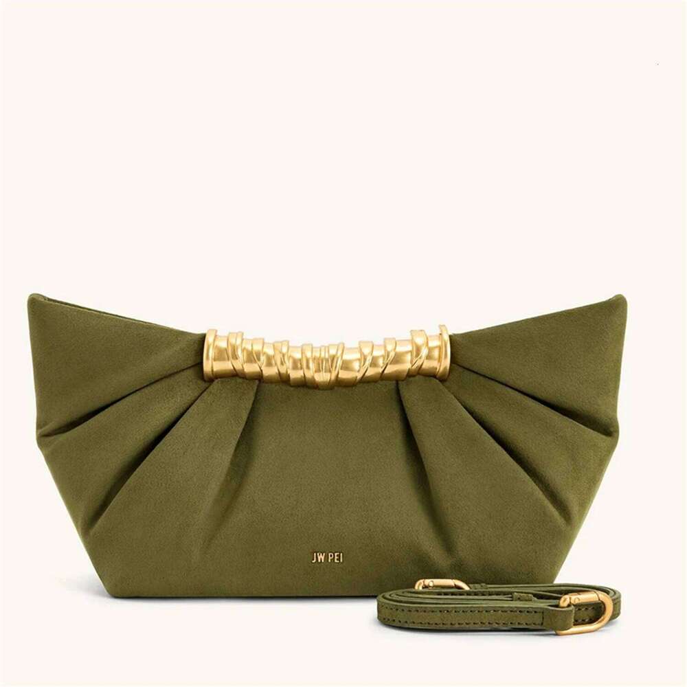 Leia French Style Pleated Shoulder Bag Mini Metal Chain Crossbody Purse Elegant Banquet Evening Party Bag 2025 New