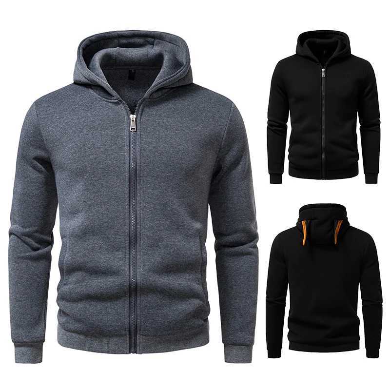 Mens Hoodies Shiny Hoodie Men Zip Up HipHop Male Hoody Men Dog Ear Cool Design Hooded Jacket H257 W251021