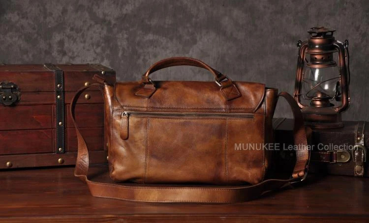 Vintage Genuine Leather Messenger Bag men Shoulder Men Crossbody Male Sling Leisure Tote Handbag Brown Grey 251014