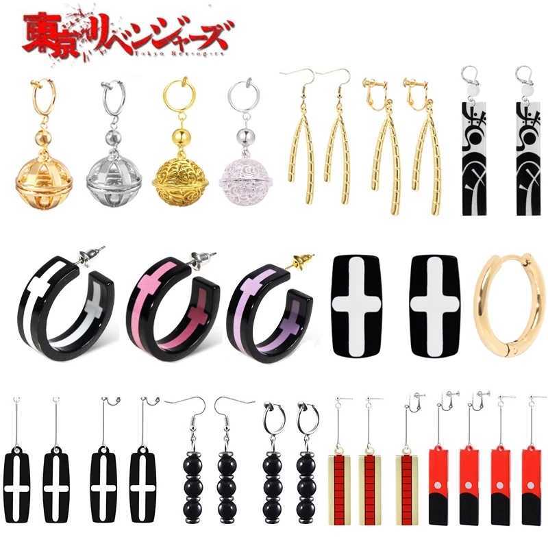 Anime Tokyo Revengers Cosplay Earrings Kazutora Mitsuya Wakasa Imaushi Izana Kurokawa Drop Earrings Women Men Ear Clip Jewelry J251021