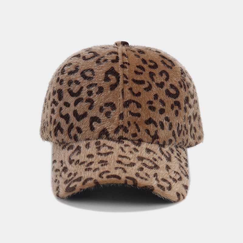 Fashion Celebrity Trend Leopard Print Baseball Cap for Women Outdoor Sun Protection Sunshade Warm Duckbill Cap Slimming Hat H251020