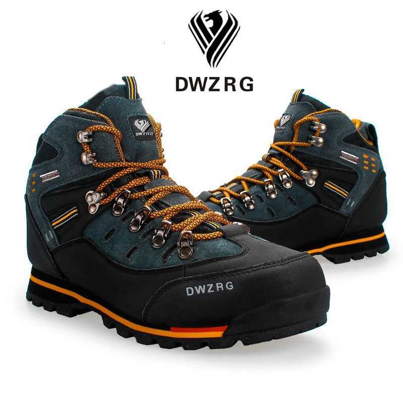 Men Hiking Shoes Waterproof Leather Shoes Climbing Fishing Shoes New Popular Outdoor Shoes Men High Top Winter Boots L250909