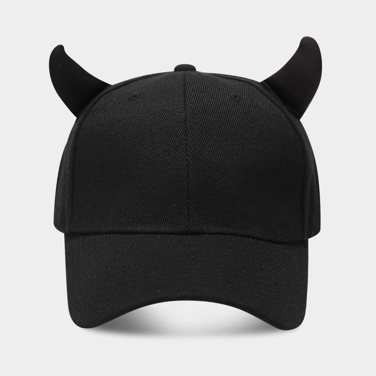 Fashion Camouflage Horn Ears Baseball Cap for Women Trendy Cute Hard Brim Baseball Cap for Men Couple Sun Hat H251020