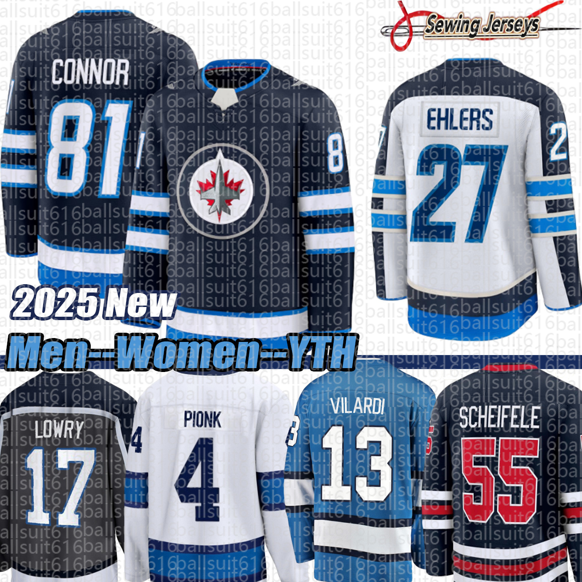 Winnipegs Hockey Jet Jerseys #55 Mark Scheifele Jersey #81 Kyle Connoor Jersey Josh Morrissey #27 Neal Pionk Mens Womens Youth jersey