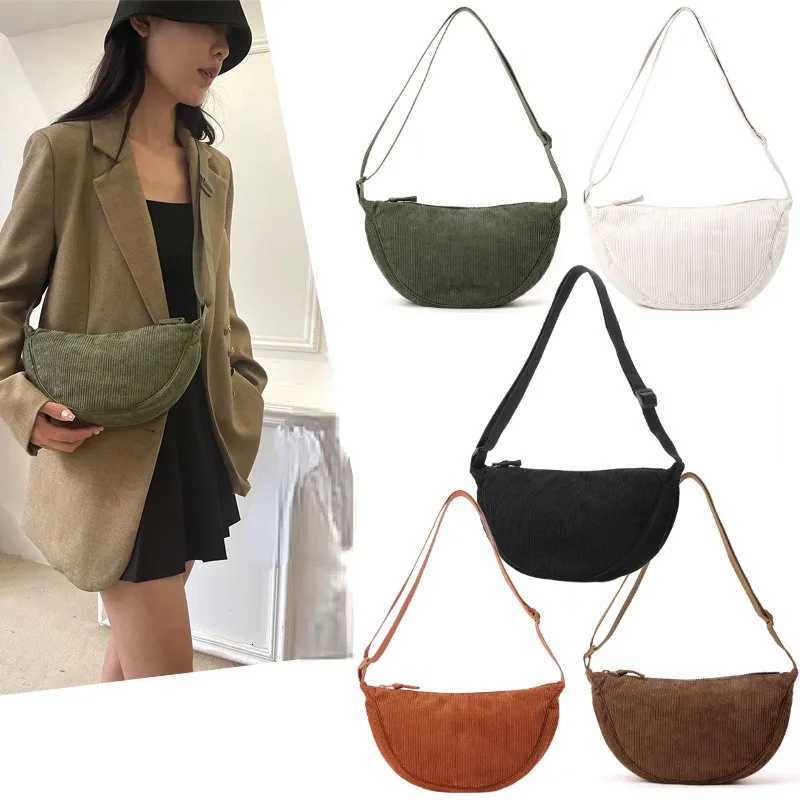 Corduroy Crossbody Bags for Women Ladies Large Capacity Shoulder Bag Fashion Purse and Handbags Solid Color Women Messenger BagXJ251021