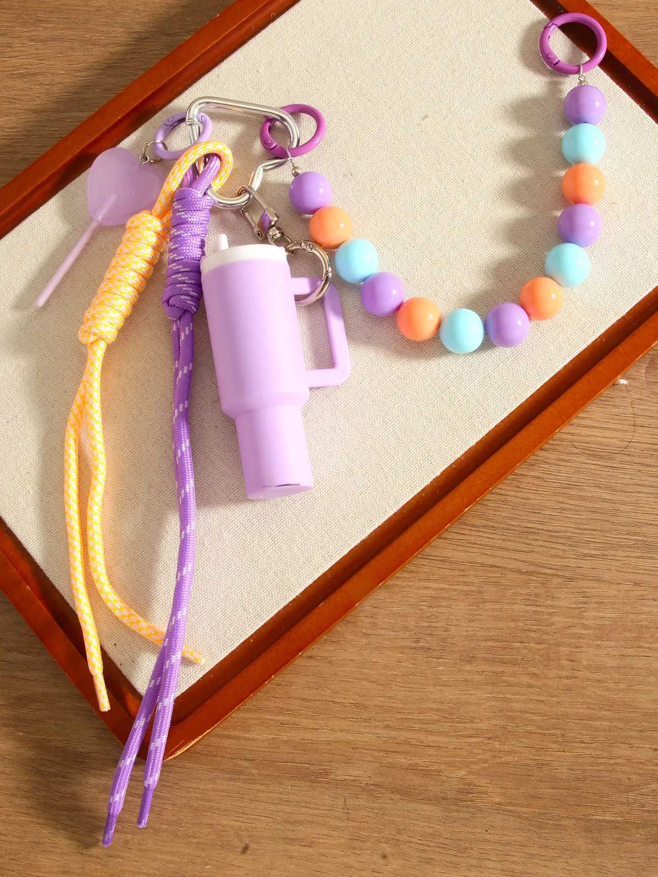 summer new product Backpack pendant canDY Hand woven rope decoration Key Chain J251121