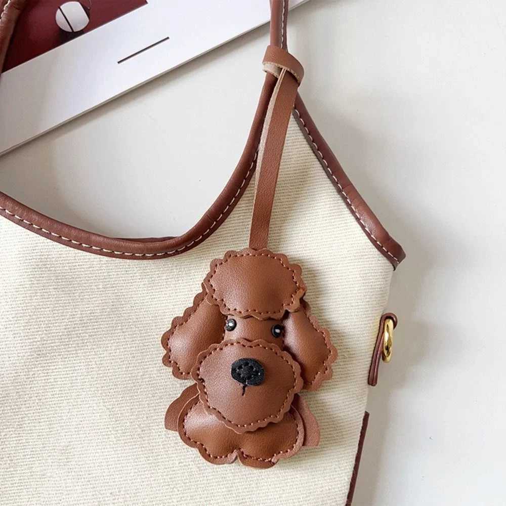 Multicolor PU Leather PU Leather Bear Hanger Dog Animal Cartoon Keychain Cute Puppy Cartoon Bag Pendant Bag Ornament W251021