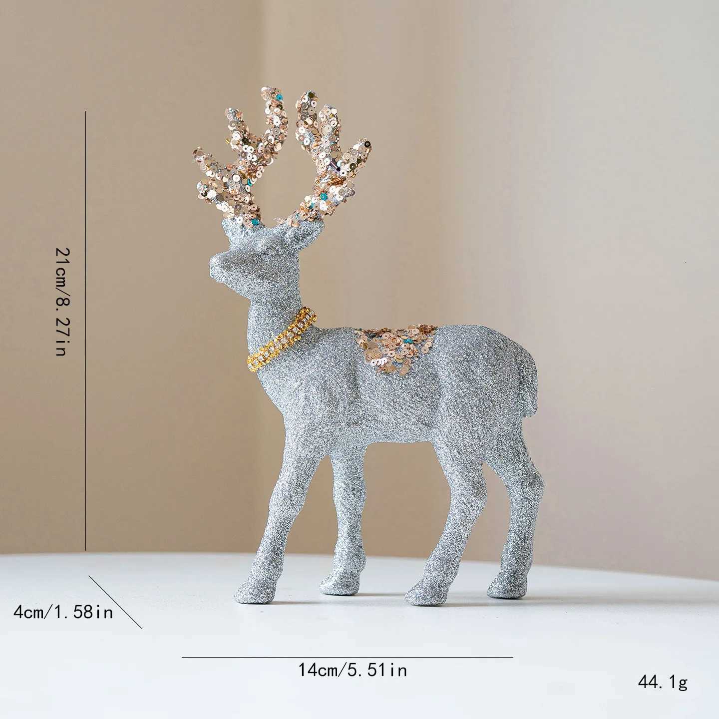 12PCS Christmas Reindeer FamilyGlitter Christmas Deer Family Holiday Decoration Window Display Scene Atmosphere MatchingXJ251021 - view 7