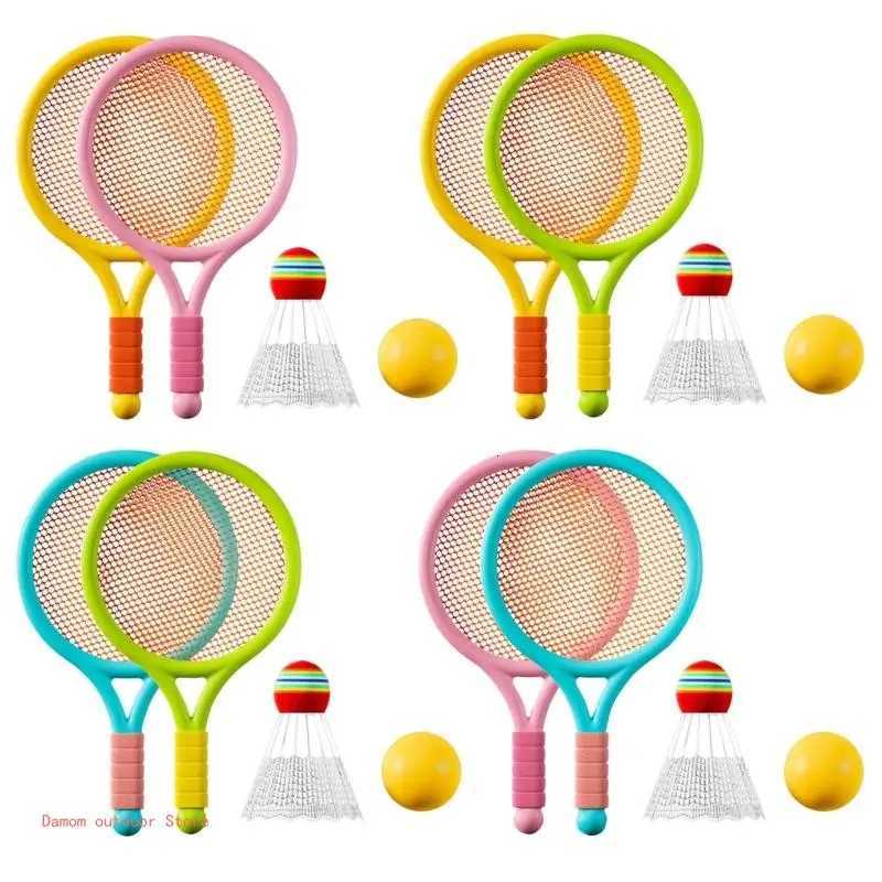 Tennis Racquet Toy with Shuttlecocks for Children Outdoor Indoor Activities W251021