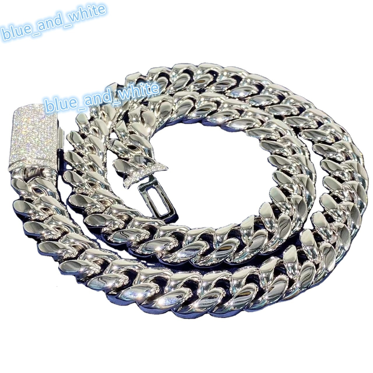 Luxury Mens 16K Gold Plated Platinum 925 Silver Mosonite Cuban Chain Bracelet Hip Hop Style Fashion Necklaces Gift