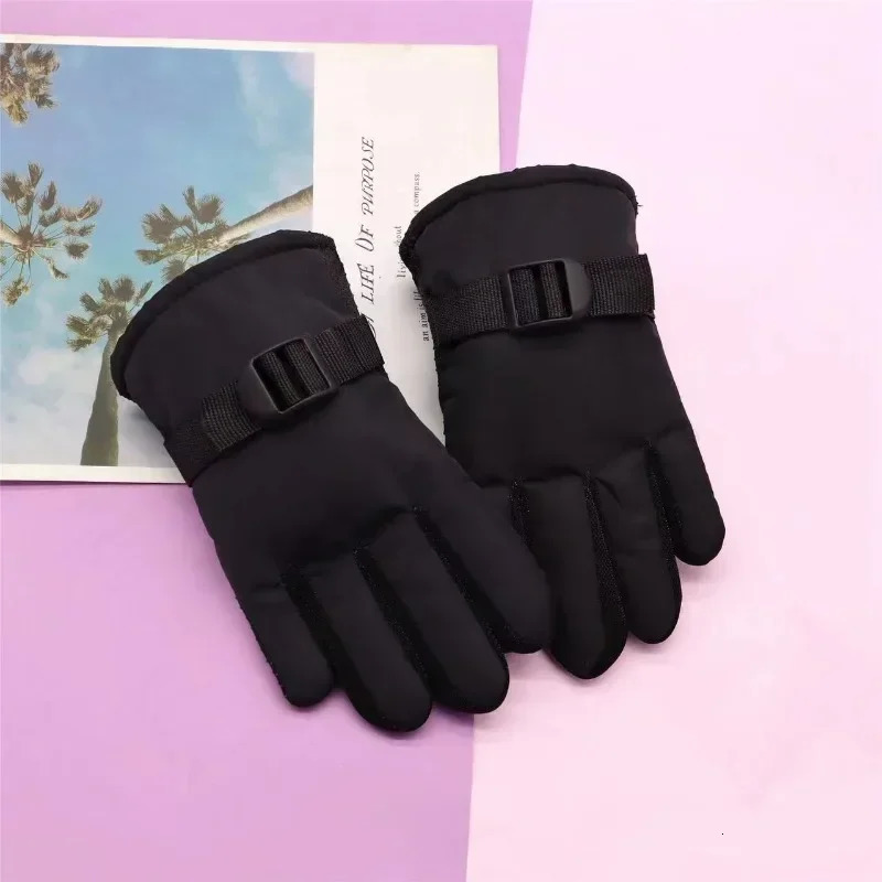 Kids Gloves Waterproof Outdoor Full Finger Thermal Gloves Children Winter Snow Mittens for 313 Years Old Boy Girl i251021