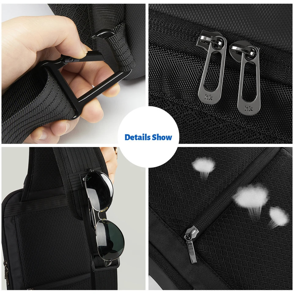 HK Business Crossbody Bag For Men Portable Shoulder Messenger Bags Male Waterproof Travel Short Trip Chest 11 Inch iPad 251014