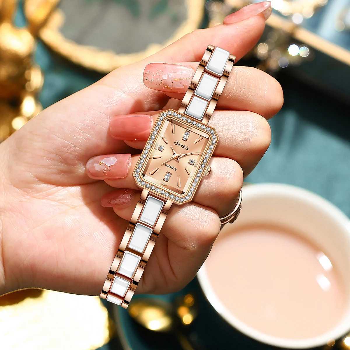 LIGE New Hot Brand Stainl Steel Str Women Luxury Gift Quartz Wrist Student Fashion Simple Square Quartz esXJ251021