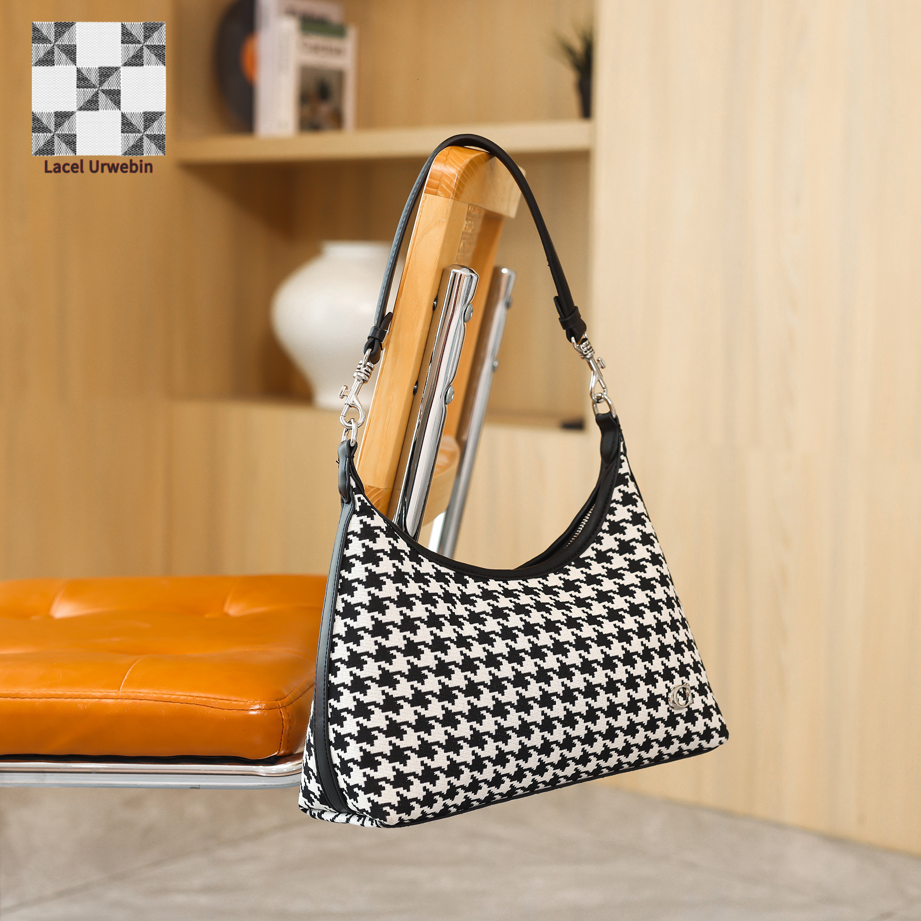 Lacel Urwebin Designers Niche Design Large-capacity Handbag Luxury Bag For Women 2025 New Style Versatile Chessboard Commuting Underarm Shoulder Cross