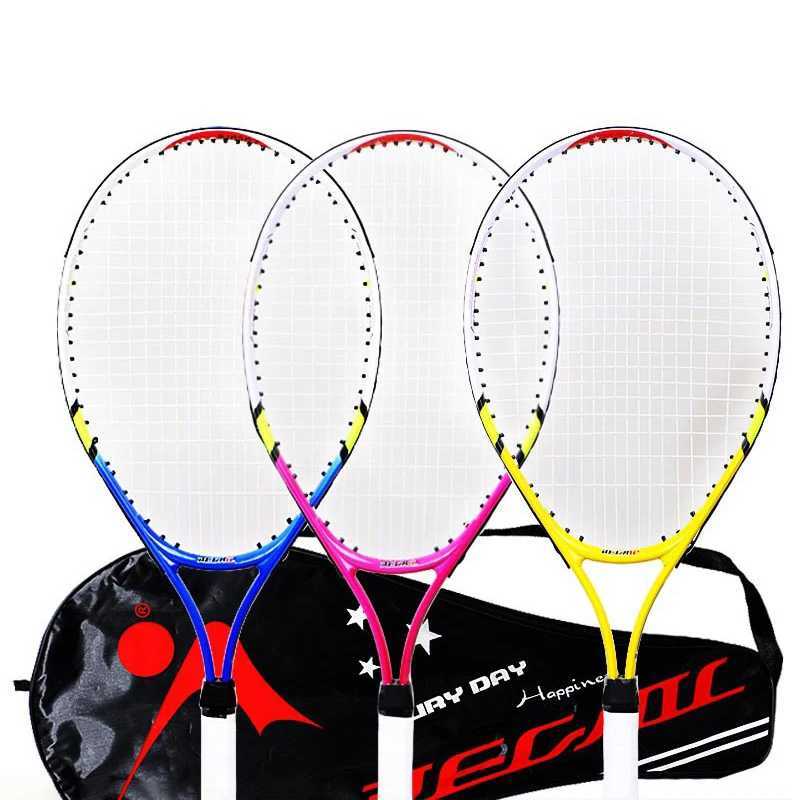 pc 23 Inch Special Tennis Racket for Teenagers Aluminum Alloy Tennis Racket Strong Nylon Wire Suitable for Childrens Training W251021
