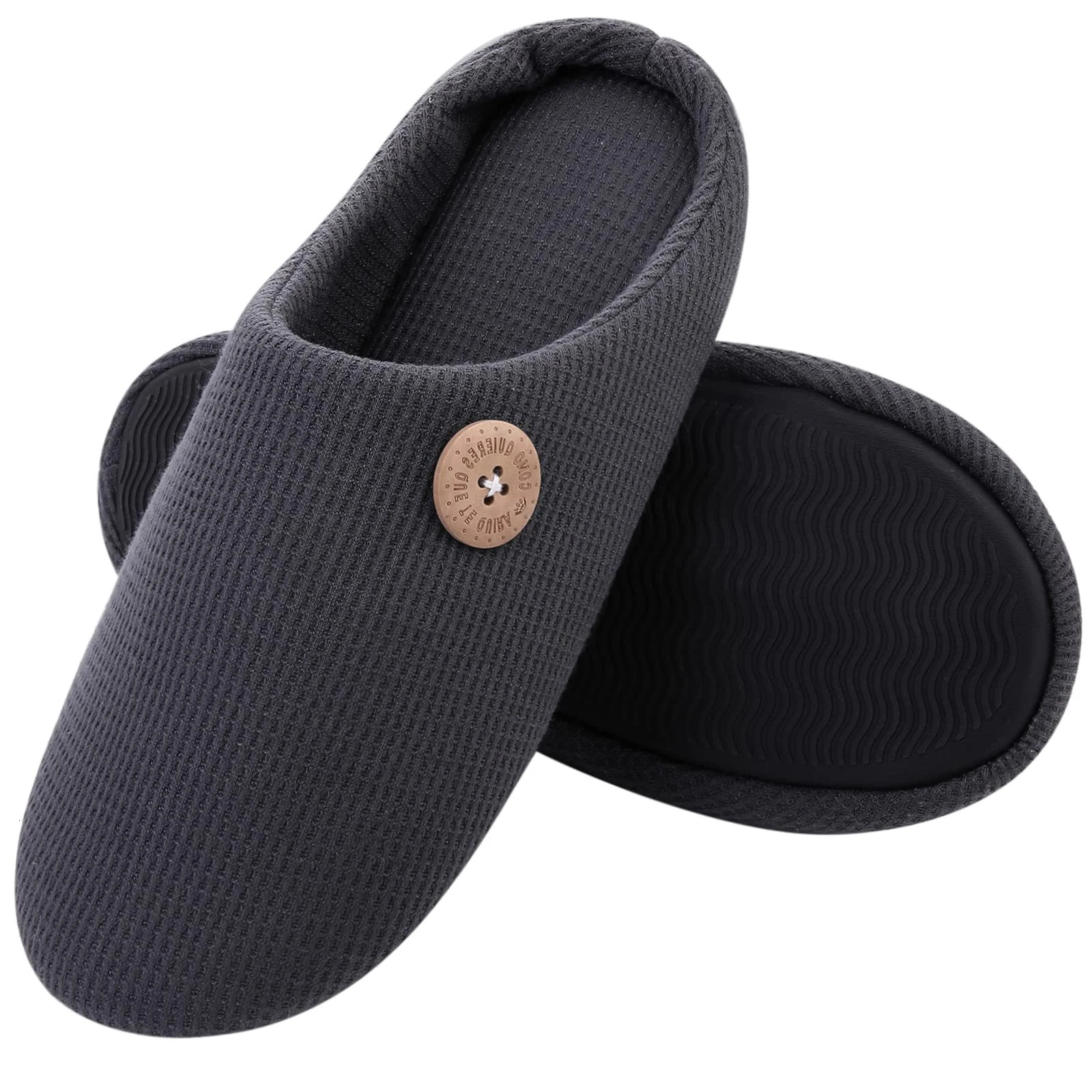 Shevalues Winter Men Mules Slippers Warm Fuzzy House Shoes Men Fluffy Fur Slippers Cotton Flat Shoes Unisex Fur Shoes Large Size 251021