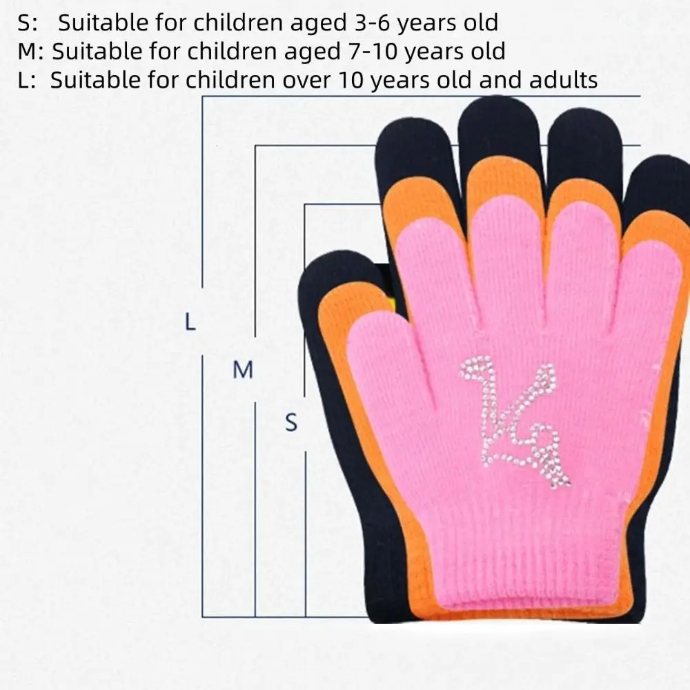 NonSlip Skating Gloves Palm Protection Winter Warm Figure Skating Gloves Cotton With Gel Kids Skating Mittens Coldproof 251021