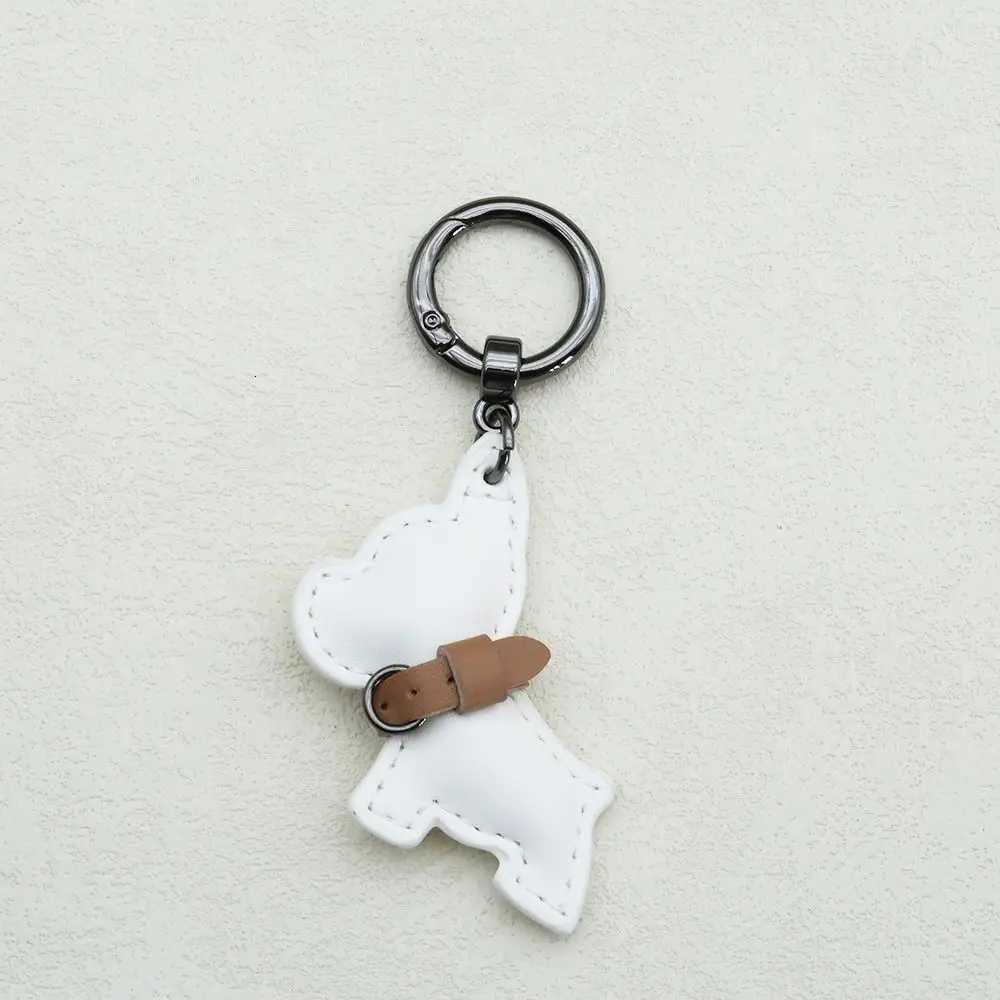 Lovely French Bulldog Keychain Animal Dog Cartoon PU Leather Dog Hanger Cute Puppy Fashion Bulldog Bag Pendant Women W251021