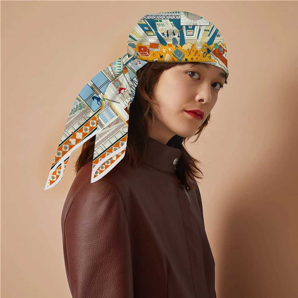 Design Luxury Brand Twill Silk Women Scarf Sunscreen Foulard Shawl Hijab Female Hair Hijab Wraps Neckerchief Bandanda Echarpe W251021