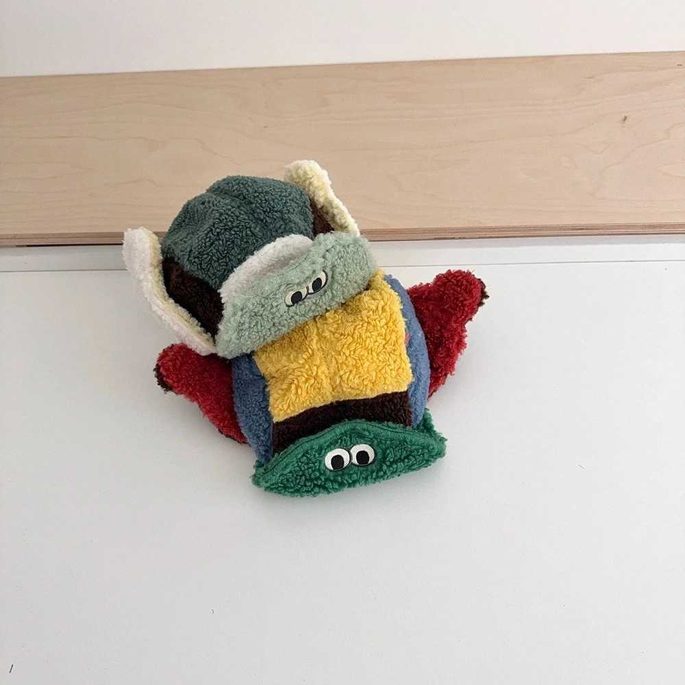 Winter Thickened Plush Ear Protection Bomber Hats For Children And Adults Outdoor Riding Warm Retro Contrasting Color Pilot Caps J251021