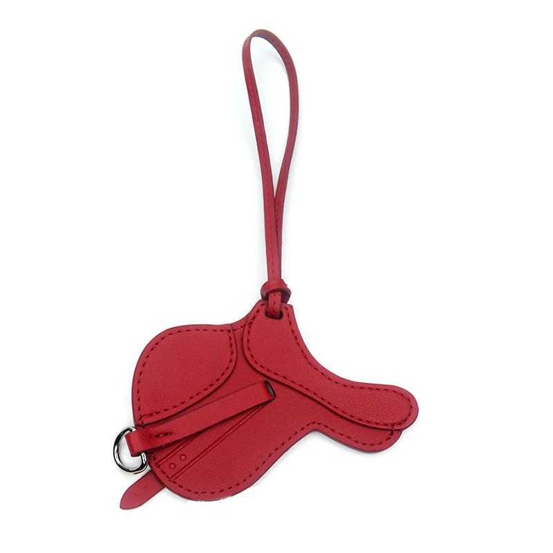 Fashion Soft Leather Saddle Bag Charm Hanging Decoration Ornament Bag Ornaments For Lady Handbag Bag Accessories J251121