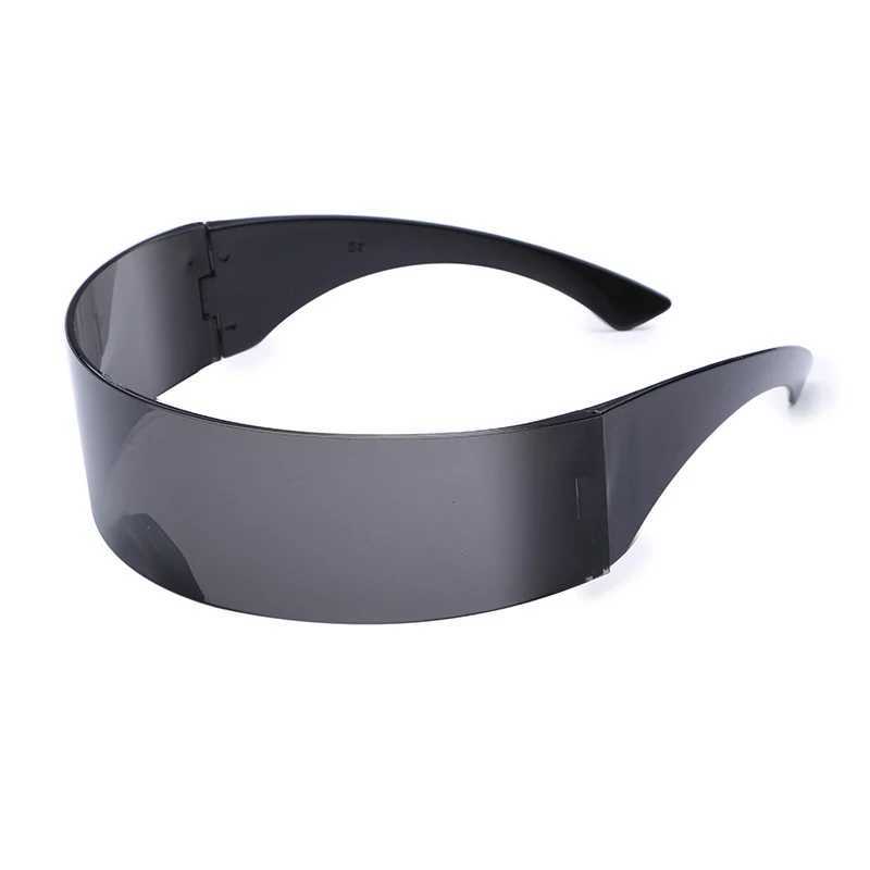 KLASSNUM Futuristic Narrow Cyclops Visor Sunglasses Women Men Laser Eyeglasses UV400 Mirrored Lens Costume Party Eyewear Glasses J251114