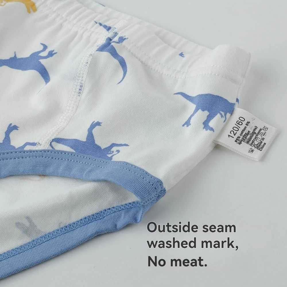 Boys Briefs Underwear 100 Cotton Dinosaur Print for Kids SweatAbsorbent Breathable Thin Style for All Seasons No Pinchin J251021