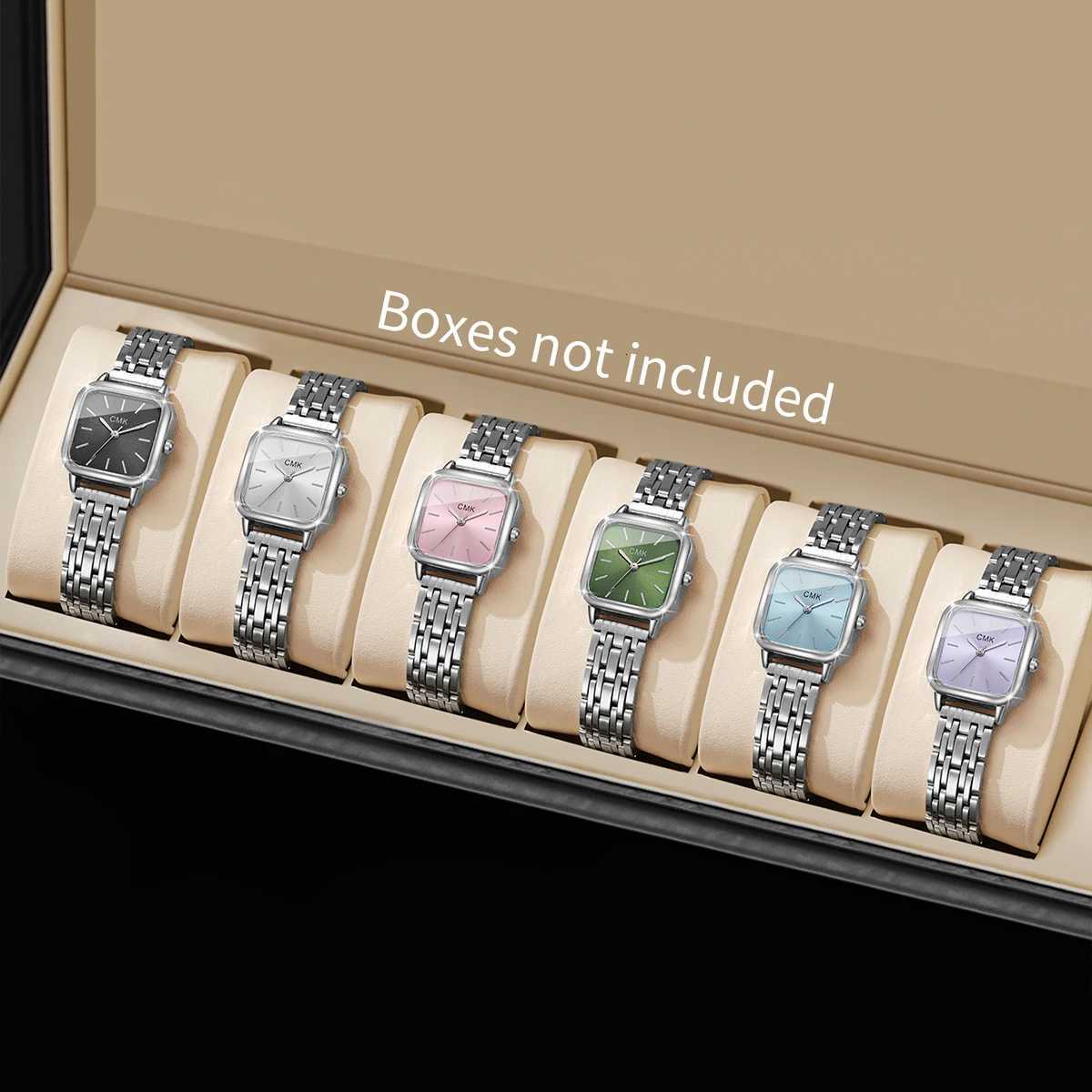 12346PCS Fashion Square Women es Simple Ladies Quartz Wrist Reloj MujerWithout BoxXJ251021