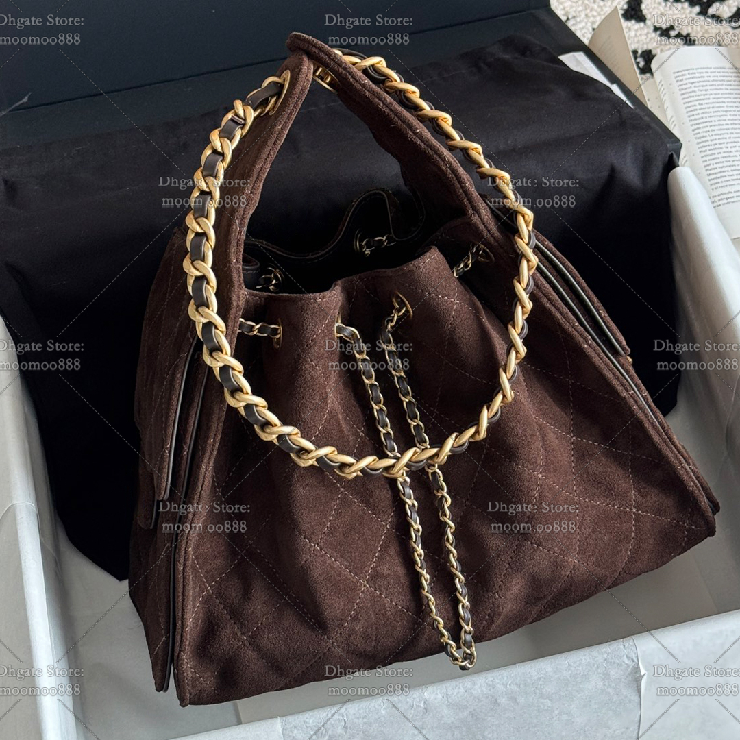 12A All-New Mirror Quality Designer Suede Hobo Bag 25 Handbags for Women Luxury Shoulder Chain Bags Chocolate Quilted Purse AS5293 AS5311