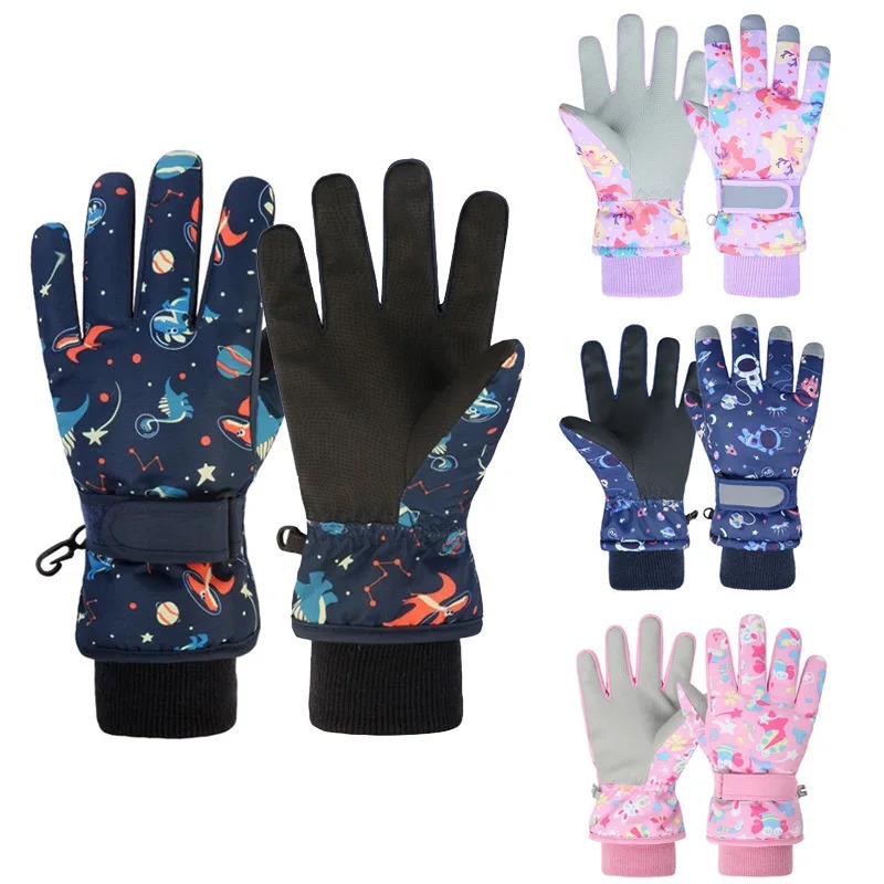 Waterproof Kids Winter Gloves Thicken Children Skiing Gloves Snowboard Riding Cycling Child Snow Gloves for Girls Boys 251021