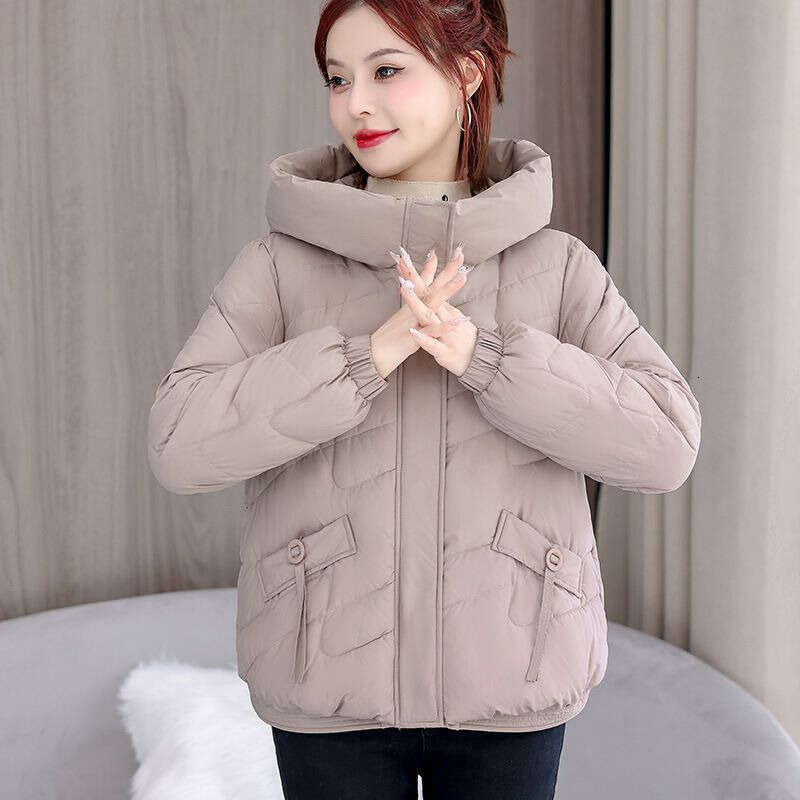 2024 Winter New Short Style Stand Collar Lightweight Loose Women Cotton Jacket Small Coat Trend Foreign Trade