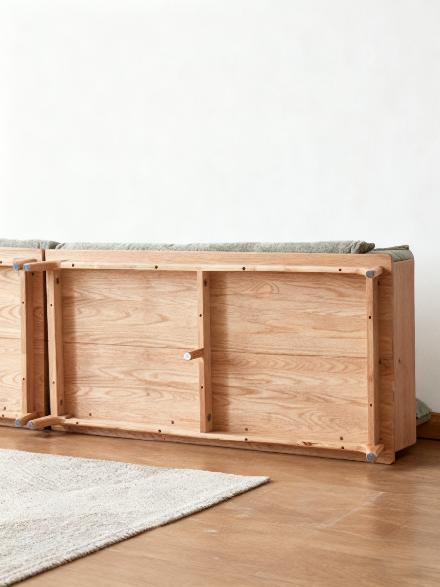 Stylish Modern Couch Featuring Robust Hardwood Construction from North America