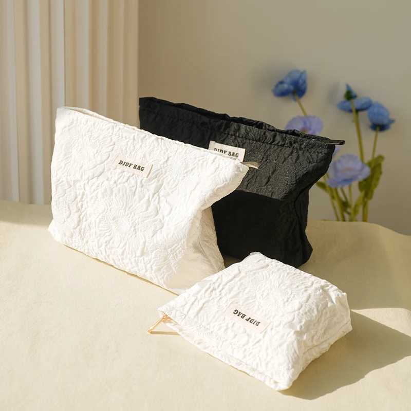 Rose embossed womens cosmetic bag large capacity cosmetics storage bag portable coin purse toiletry bag travel liner bagW251021