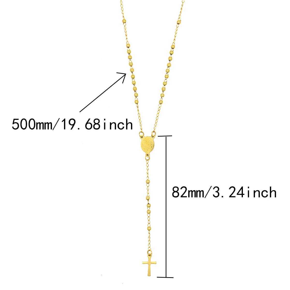 Stainless Steel Necklaces For Women Men Long Chain Crucifix Cross Pendant Necklace Religious Praye Jewelry giftXJ251018