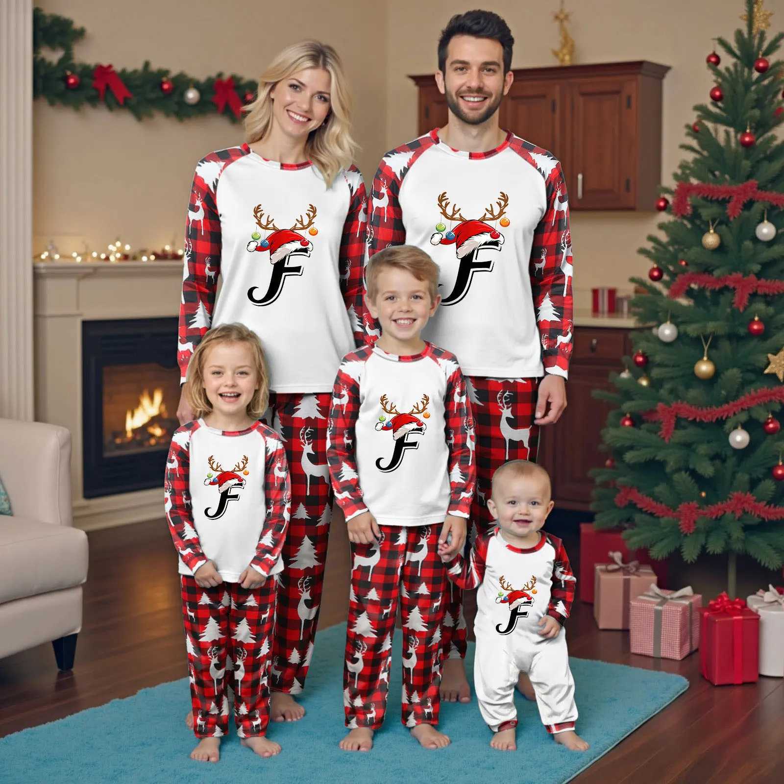 Christmas Pyjamas Family Set Pyjamas Christmas Partner Women Men Children Christmas Pyjamas Boys Girls Family Pajamas Summer L251021IMNQ