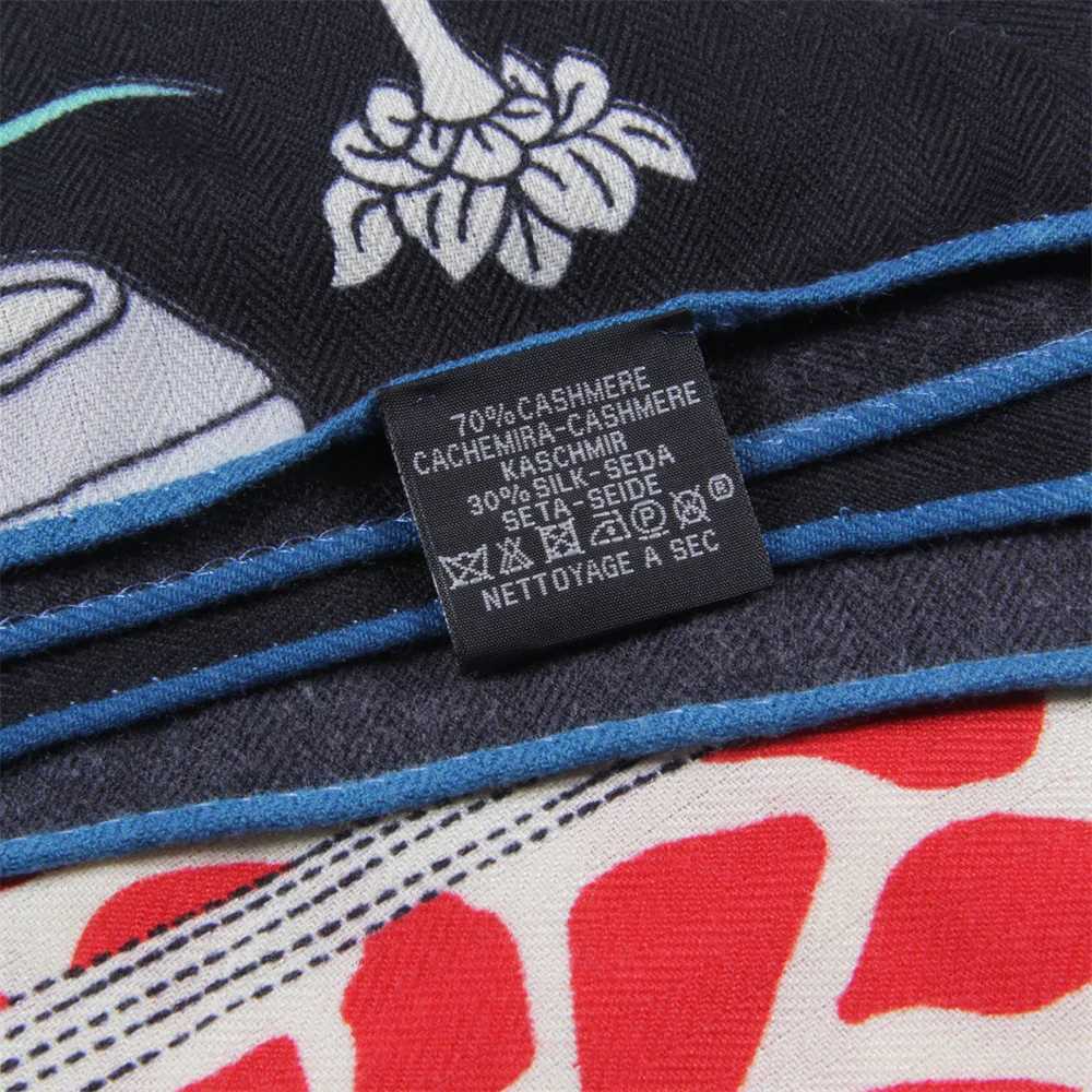 Triang Cashmere Silk Scarf Designer Printed Luxury Pashmina Shawls for Wen Hand Rold Edges Big Sto BlanketW251021