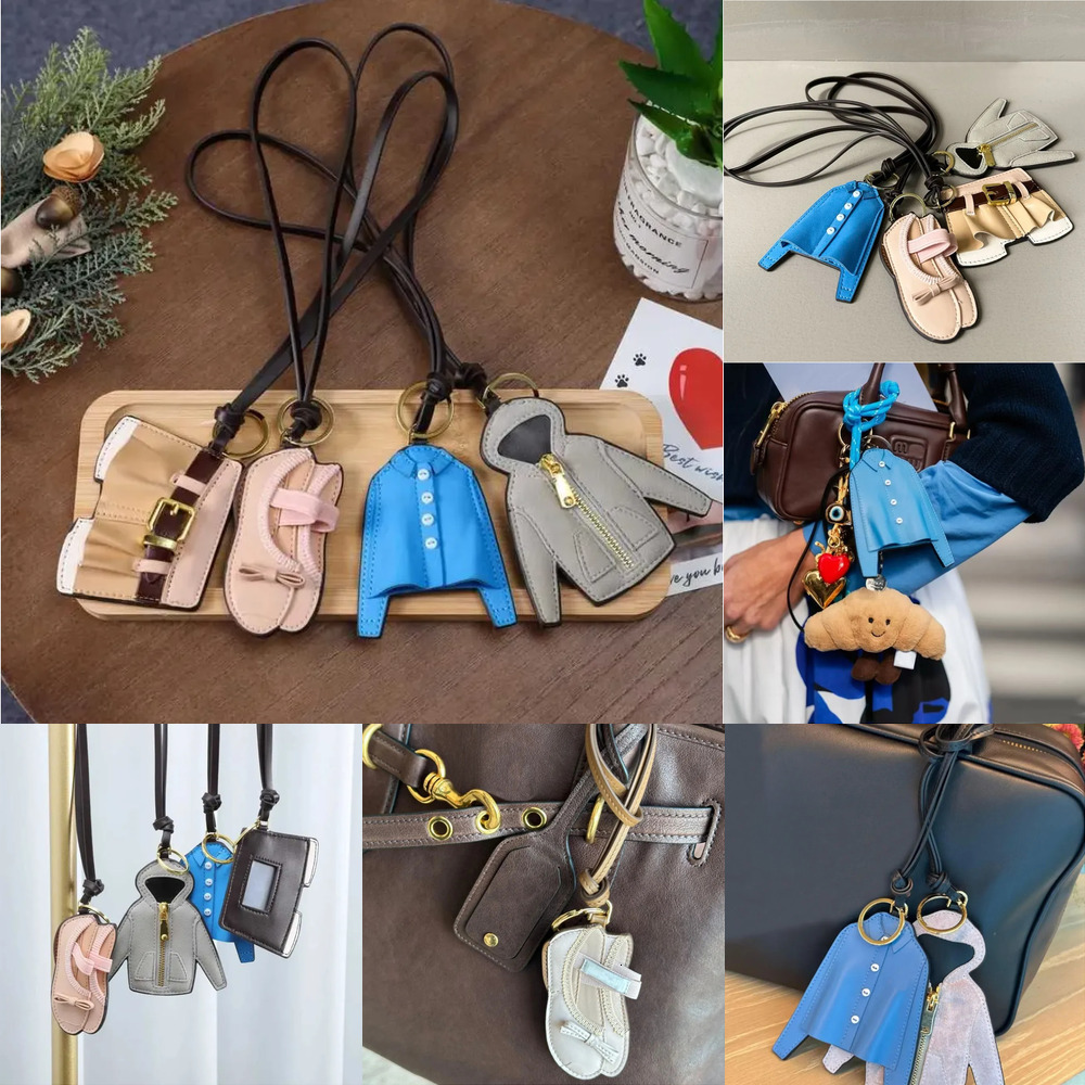 Lanyards Keychains Cute Pendant Accessories Design Mini Ballet Shoes Blue shirt Ornament Charms Clothing Personality Hanging On Bag Pendants gifts 555