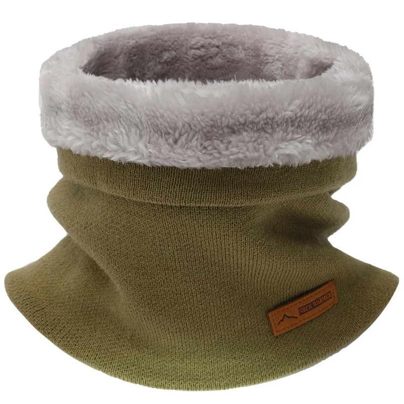 Winter Warm Scarf For Women Knitted Neck Scarves Rings Plush Solid Mens Collar Ring Female Foulard Neckerchief 251021