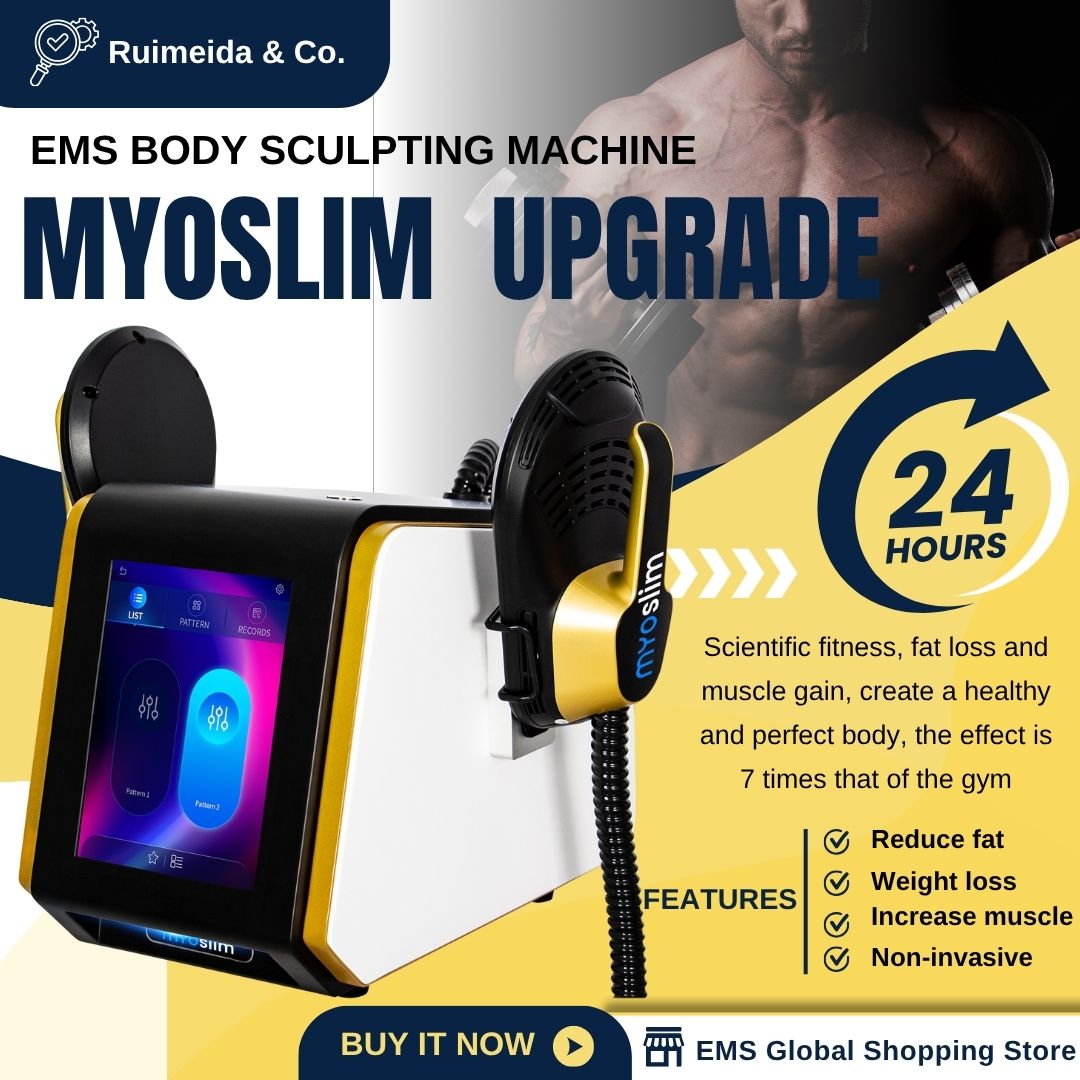Body Sculpting and Contouring EMS Machine MYOSLIM 6500W Professional HI-emt Fat Reduction Tighten Skin and Tone Buttocks Equipment