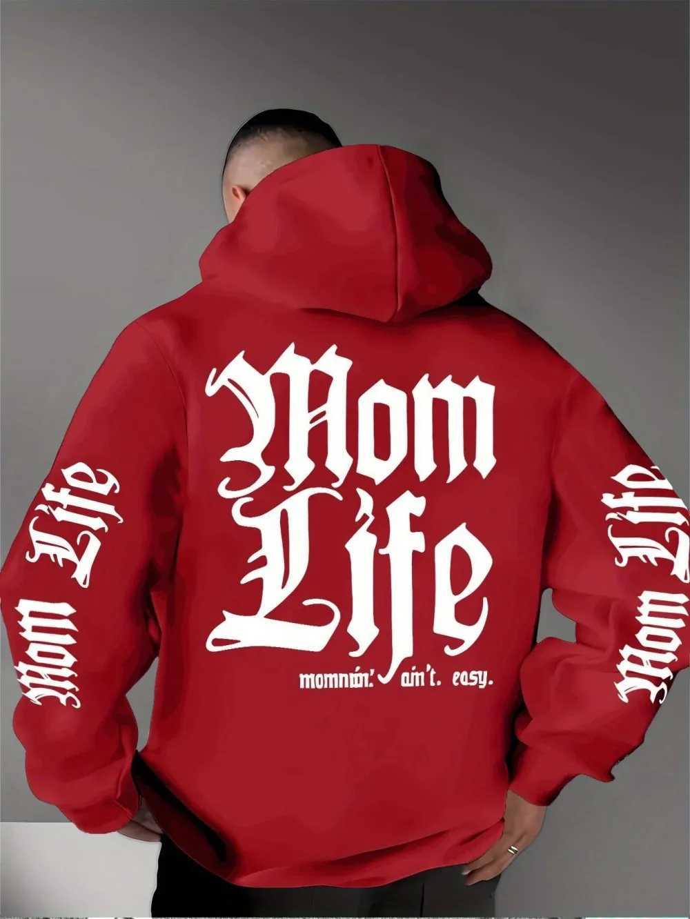 European and American new mens autumn Gothic letter print comfortable soft hooded sweatshirt outdoor urban trend top W251021