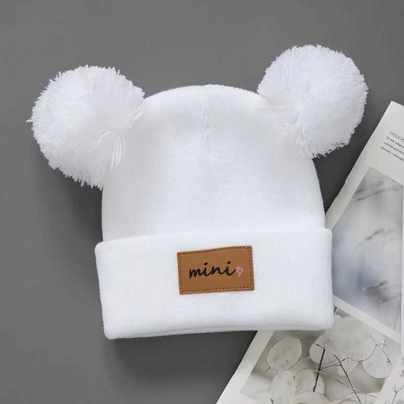 Winter Baby Hats For Girls Boys Kids Knitted Bobble Hat Pompom Newborn Beanies Infant Bonnet Children Caps 06 Months J251021