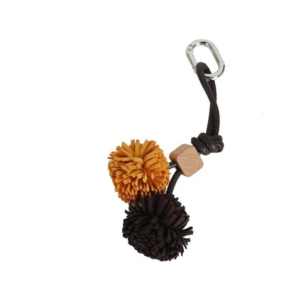 Premium Mini Leather Bag Hanging Decoration Handmade Tassel Car Keychain Accessories W251021