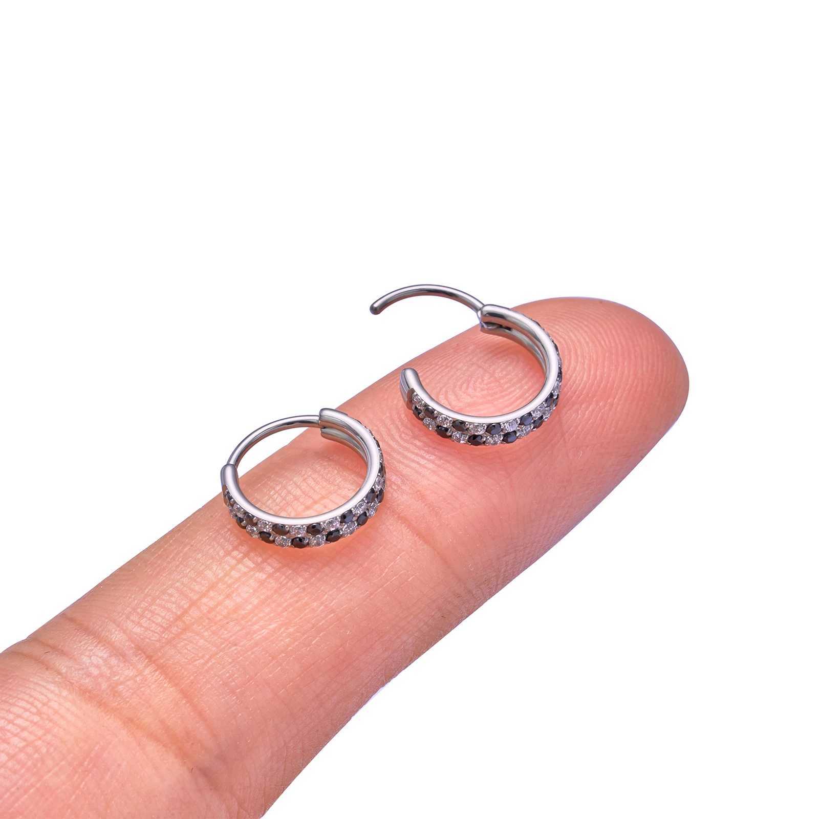 ASTM F136 G23 Titanium sal Ring Piercing Body Jewelry Hoop Earring 16G Lip Ring Hinge Clicker Open Diaphragm J251021