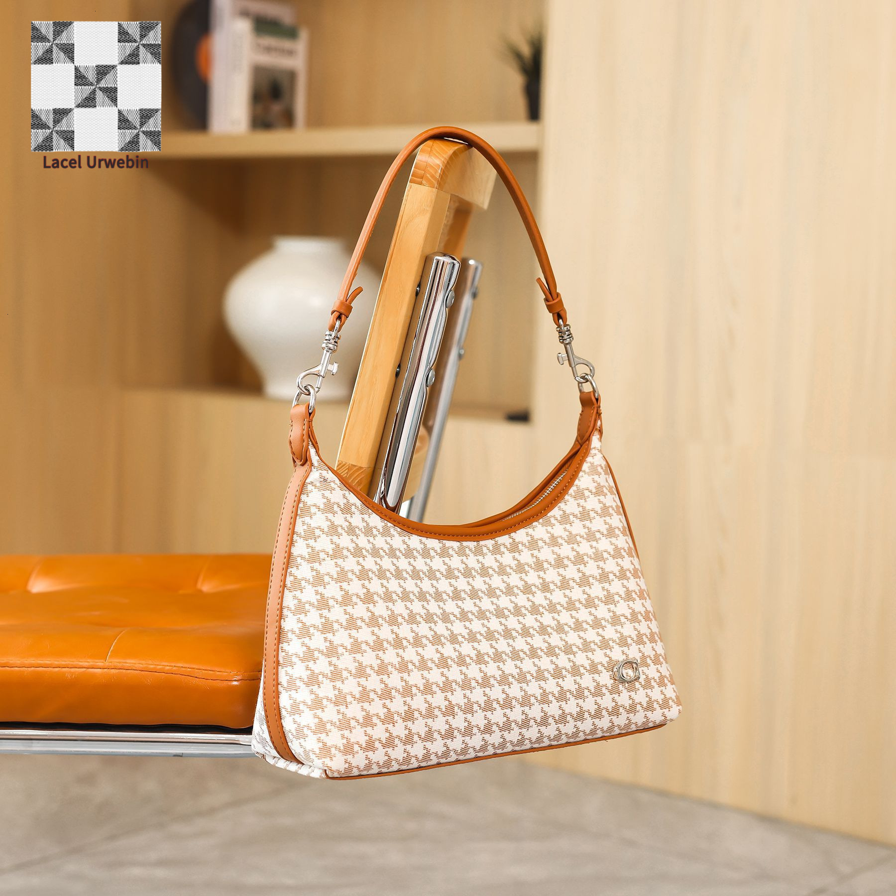 Lacel Urwebin Designers Niche Design Large-capacity Handbag Luxury Bag For Women 2025 New Style Versatile Chessboard Commuting Underarm Shoulder Cross