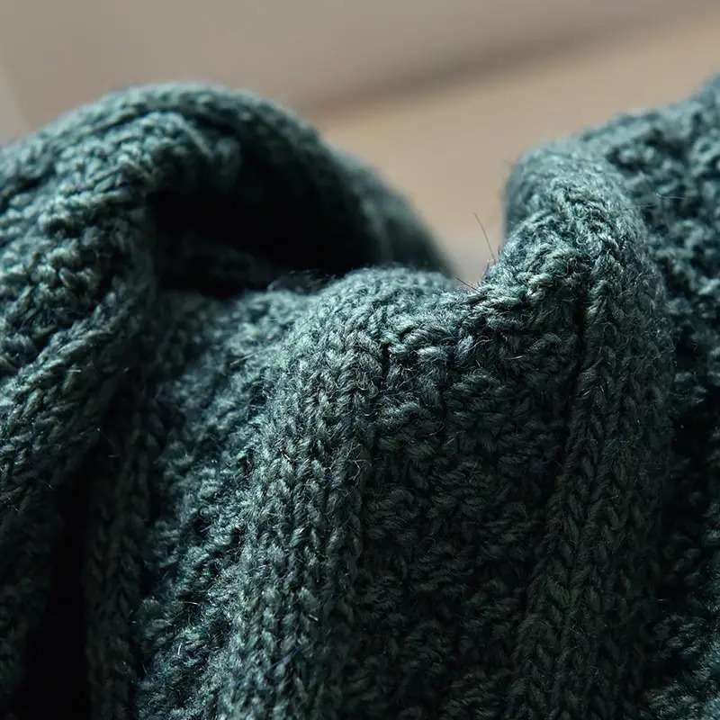 ENJOYFUR women winter scarf warm wool knitted ring scarves for girl fashion strip flower female solid long neckerchief 251021