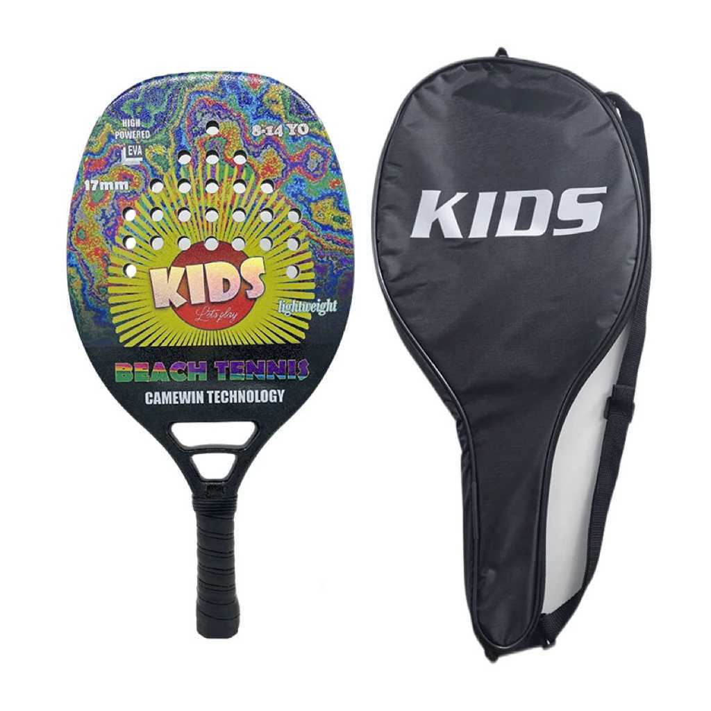 64yo Kids Beach Tennis Racket Beginner Racket Carbon Fiber 270g Light Suitable For Child With Cover Presente Black Friday W251021