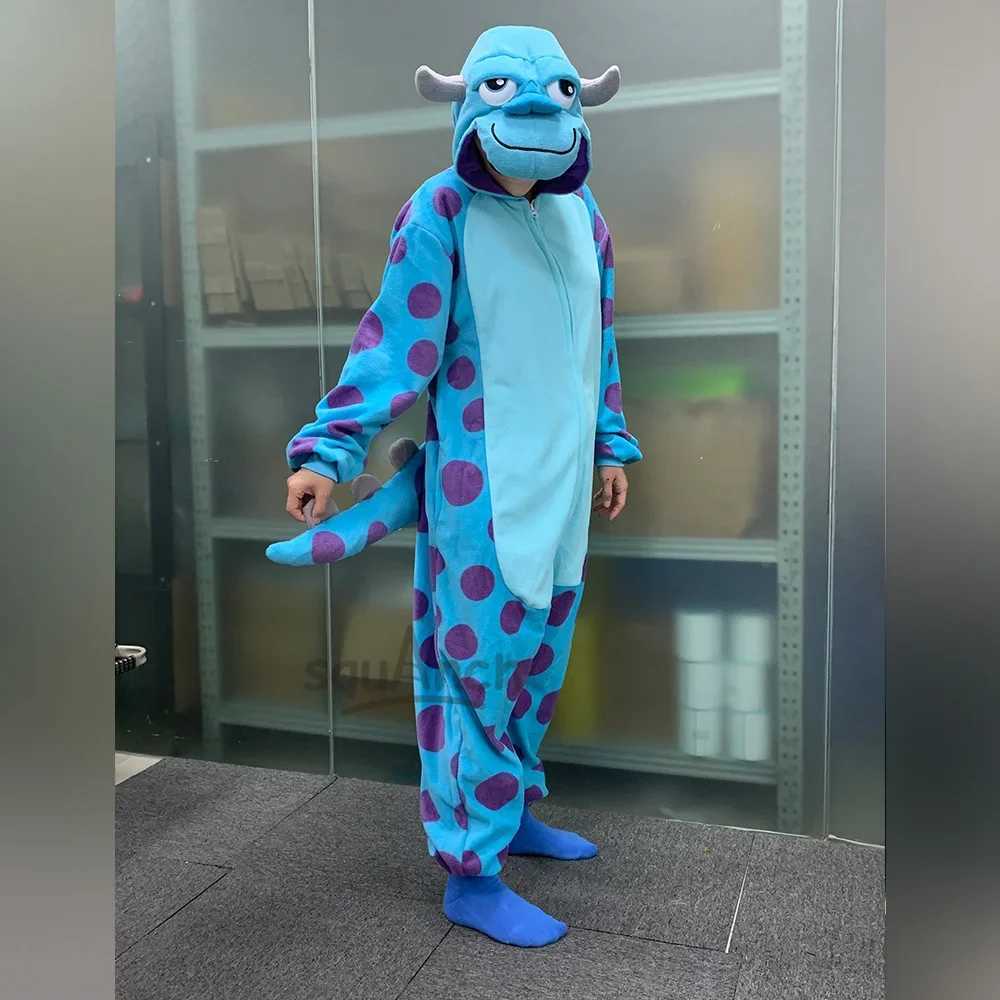 2025fermeture clair pour hommes et femmes grenouillres avec boutons Mike pyjama Anime Monster Kigurumi Halloween pour couple L251021ER7O