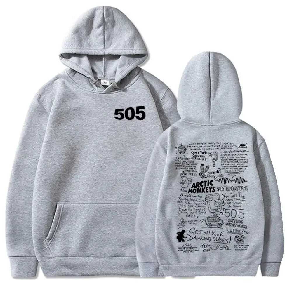 505 Arctic Monkey Music Merch Fan Gift Autumn and Winter Mens and Womens Hoodies Warm and Windproof Hoodies Street Wear W251021
